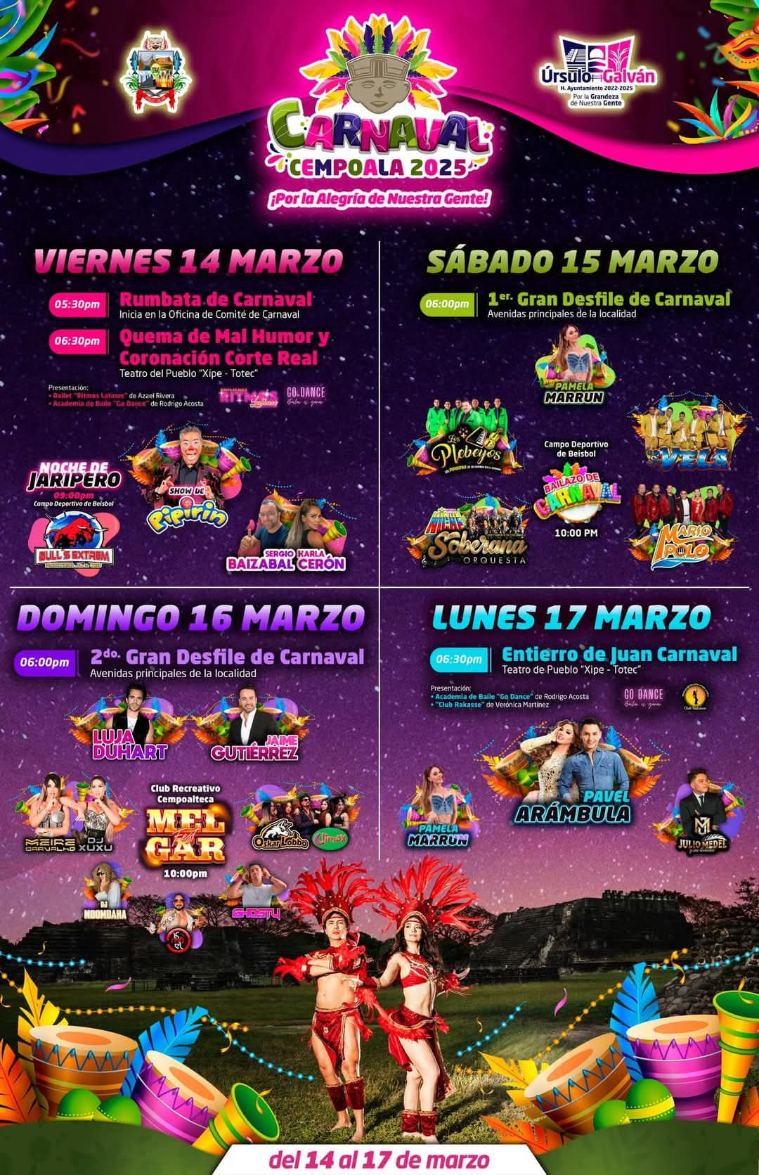 Programa Carnaval Cempoala 2025
