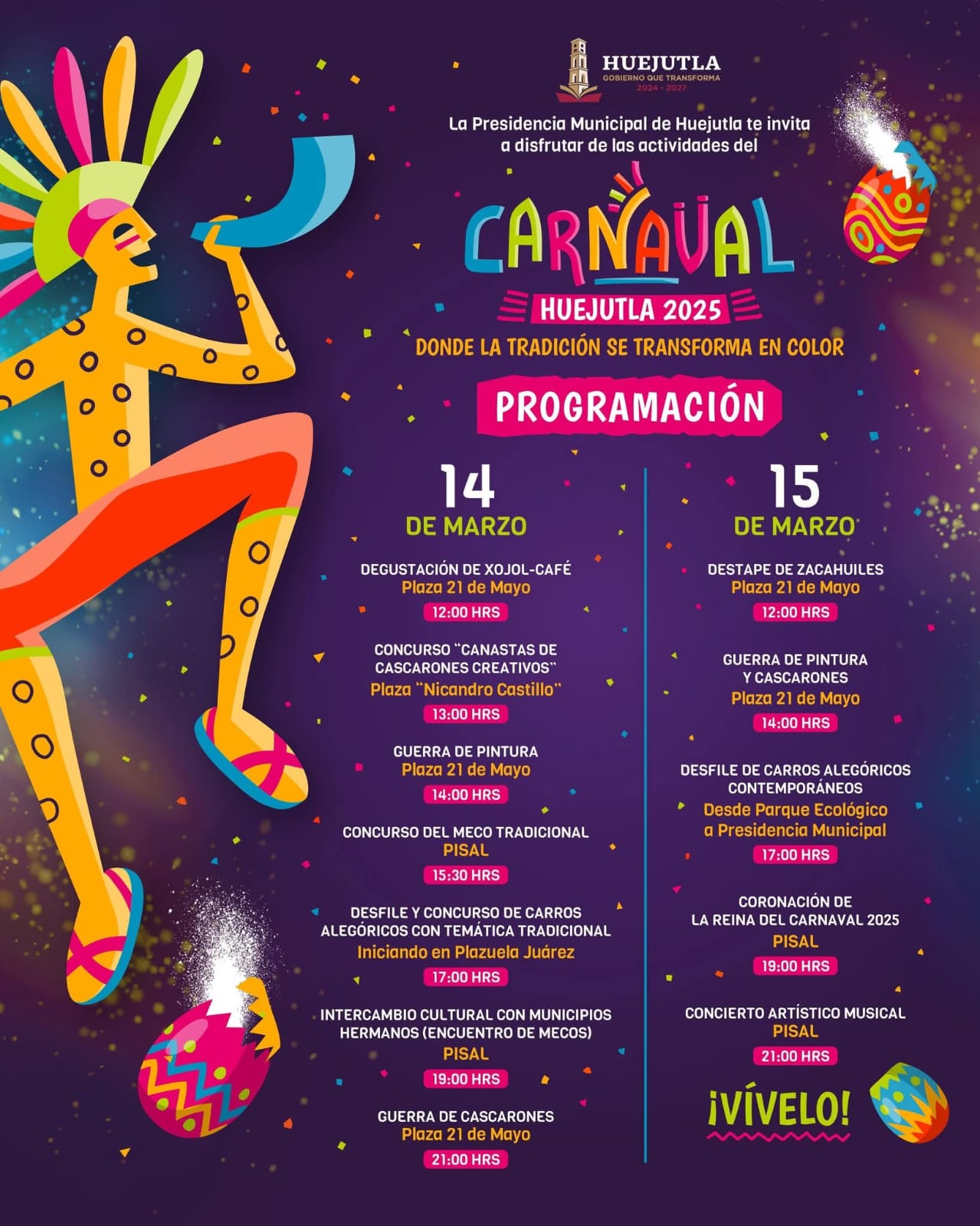 Programa Carnaval de Huejutla 2025
