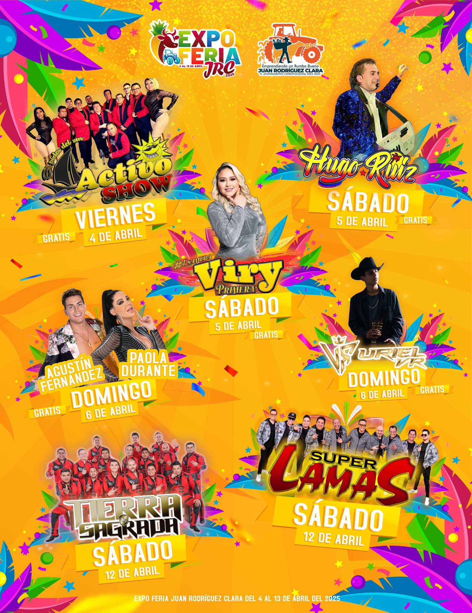 Cartelera Expo Feria Juan Rodríguez Clara 2025