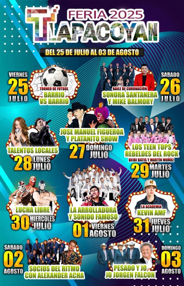 Elenco Feria Tlapacoyan 2025