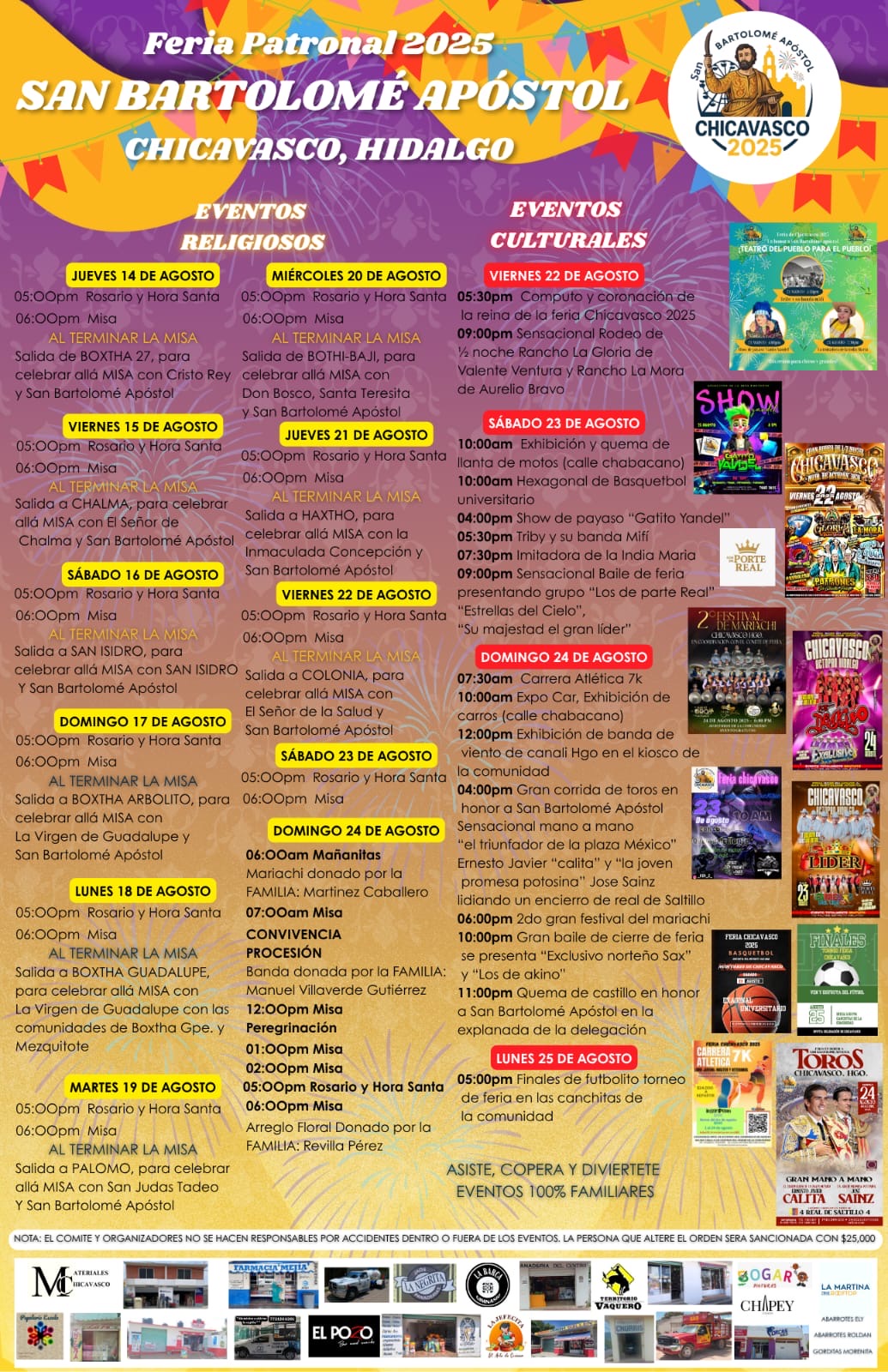 Programa completo Feria Chicavasco 2025