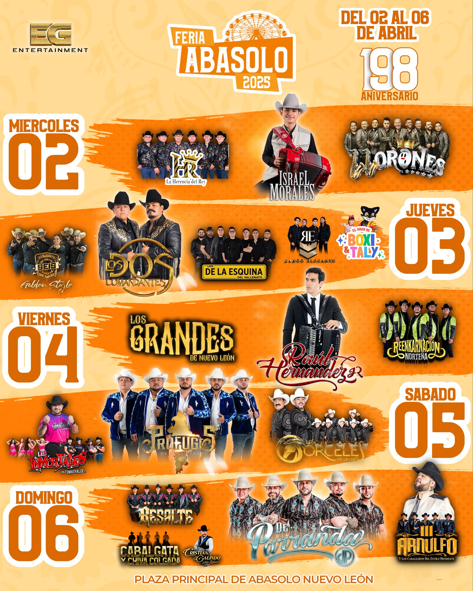 Cartelera Feria Abasolo Nuevo León 2025