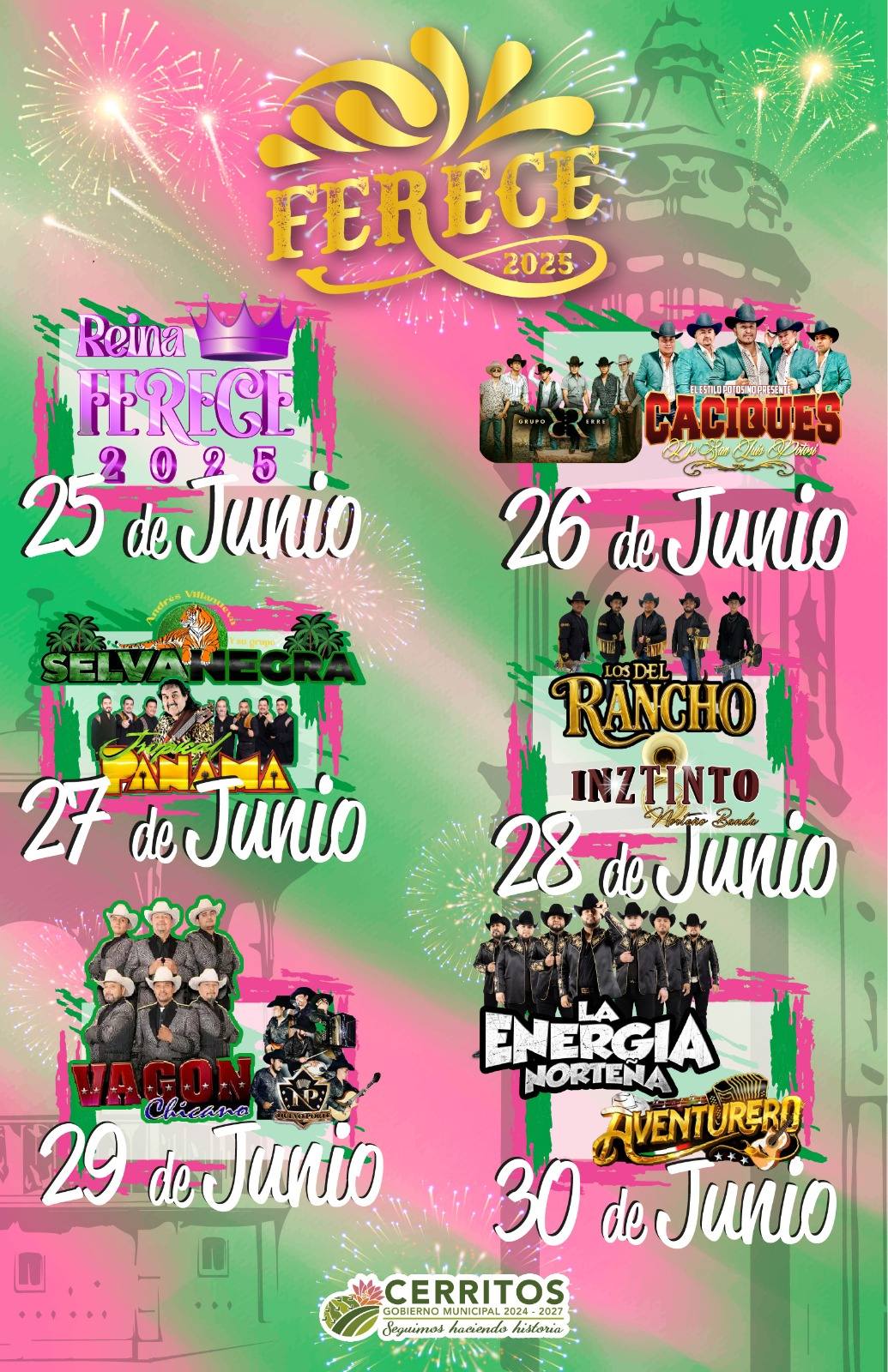 Elenco estelar - Feria Regional Cerritense FERECE 2025
