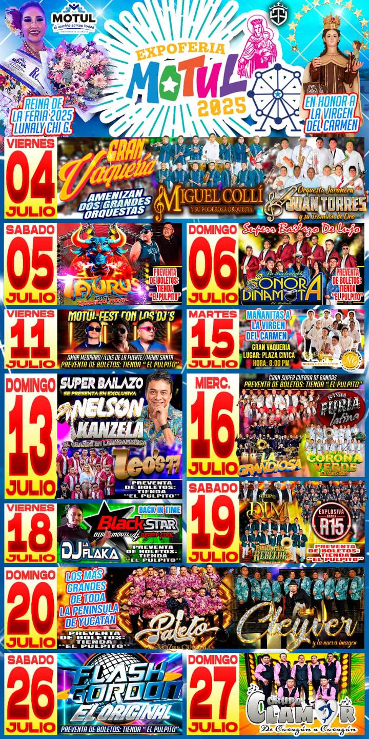 Eventos estelares Expo Feria Motul 2025