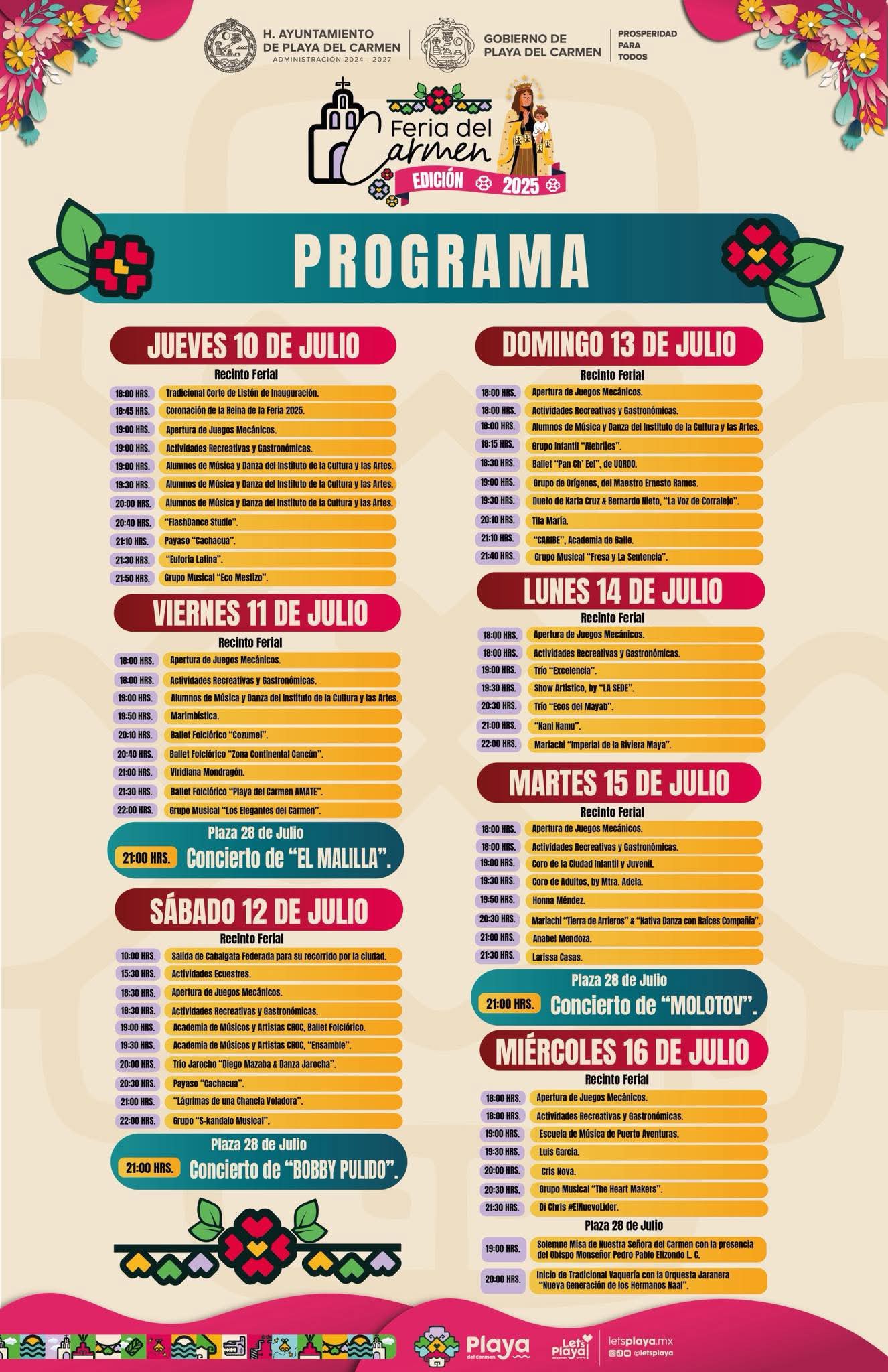 Programa Feria Playa del Carmen 2025