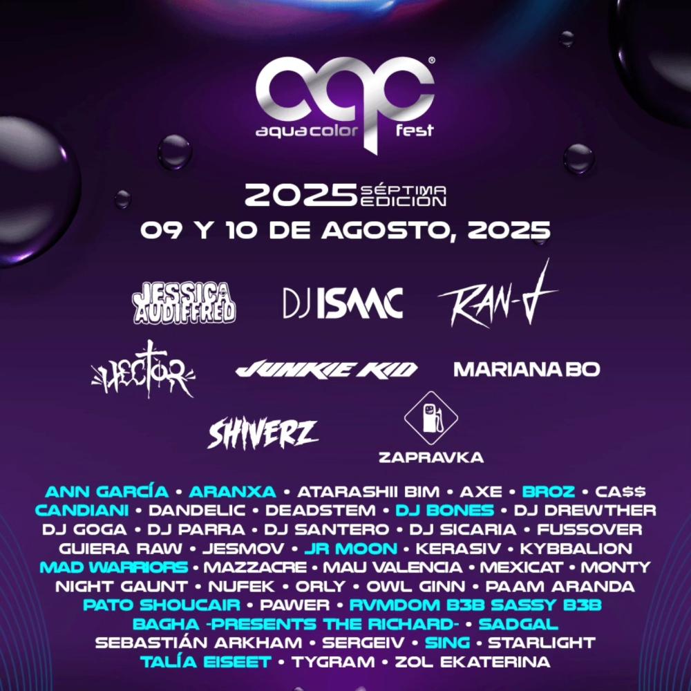 Lineup Aqua Color Fest 2025