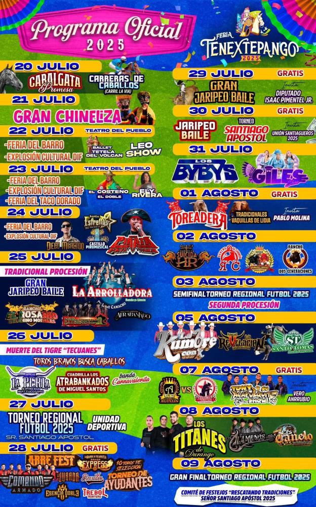 Programa Feria Tenextepango 2025