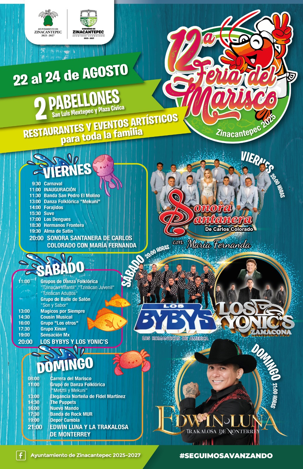 Programa completo Feria del Marisco Zinacantepec 2025