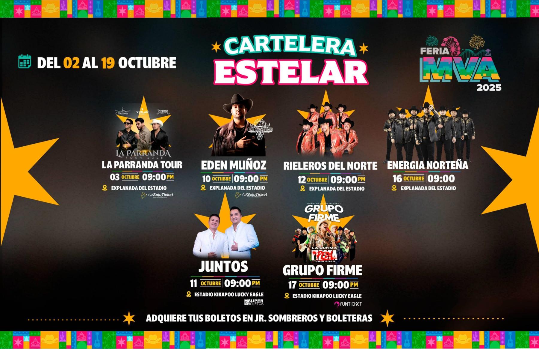 Cartelera estelar - Feria Monclova 2025