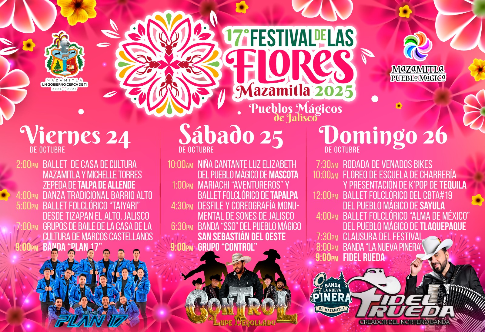 Programa Festival de las Flores Mazamitla 2025