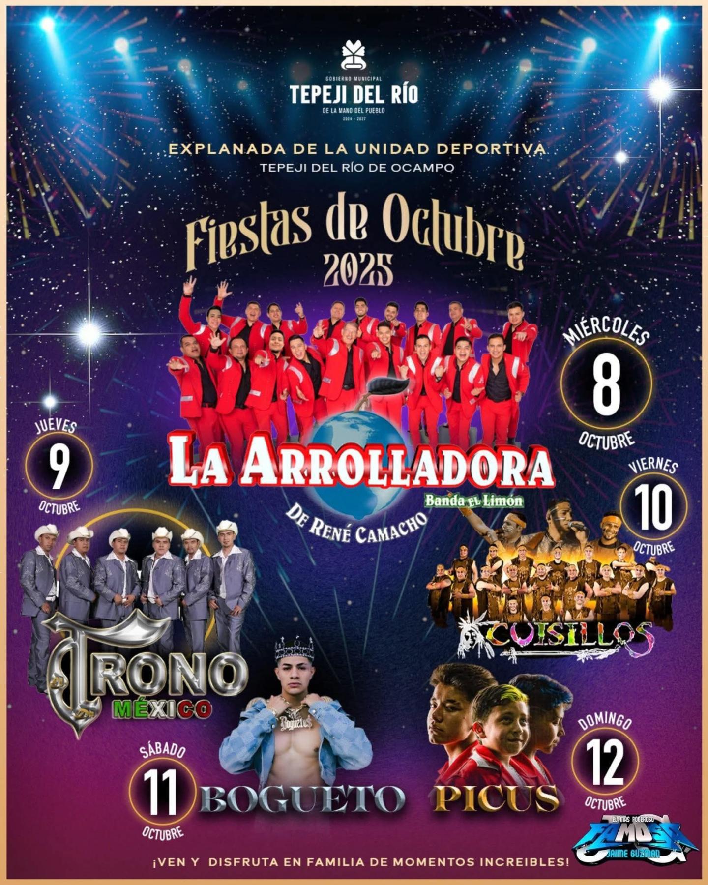 Elenco estelar - Fiestas de Octubre Tepeji 2025