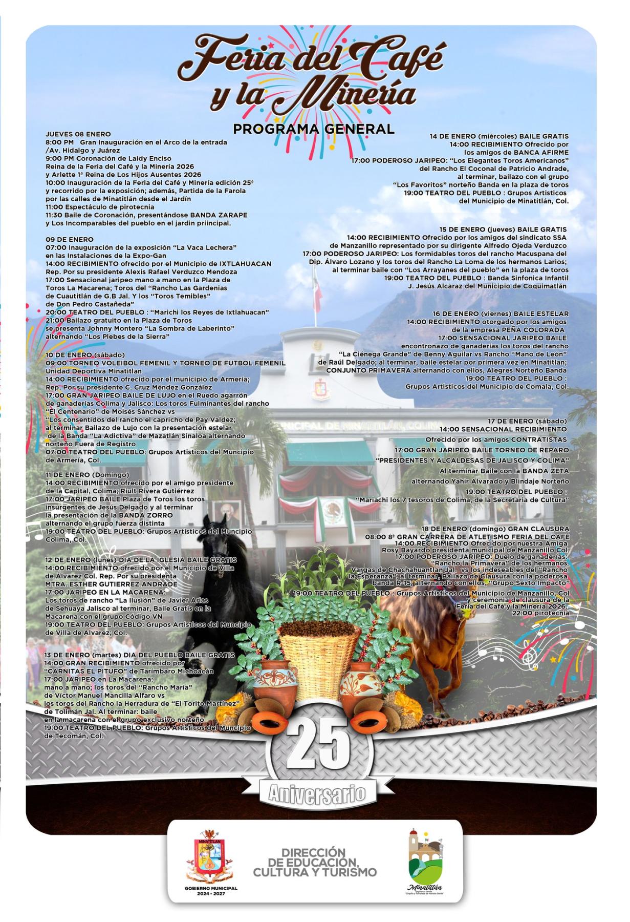 Programa Feria del Café y la Minería Minatitlán 2026