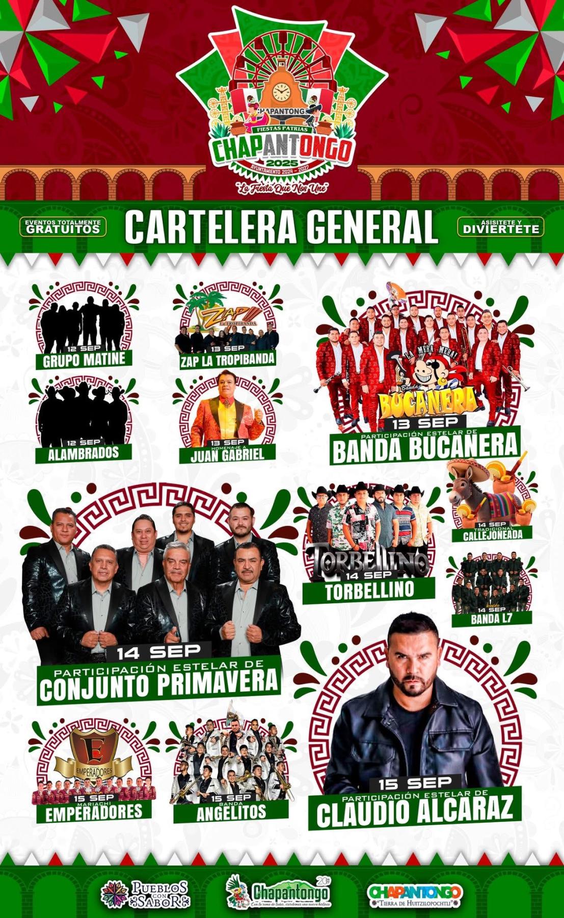 Elenco Fiestas Patrias Chapantongo 2025