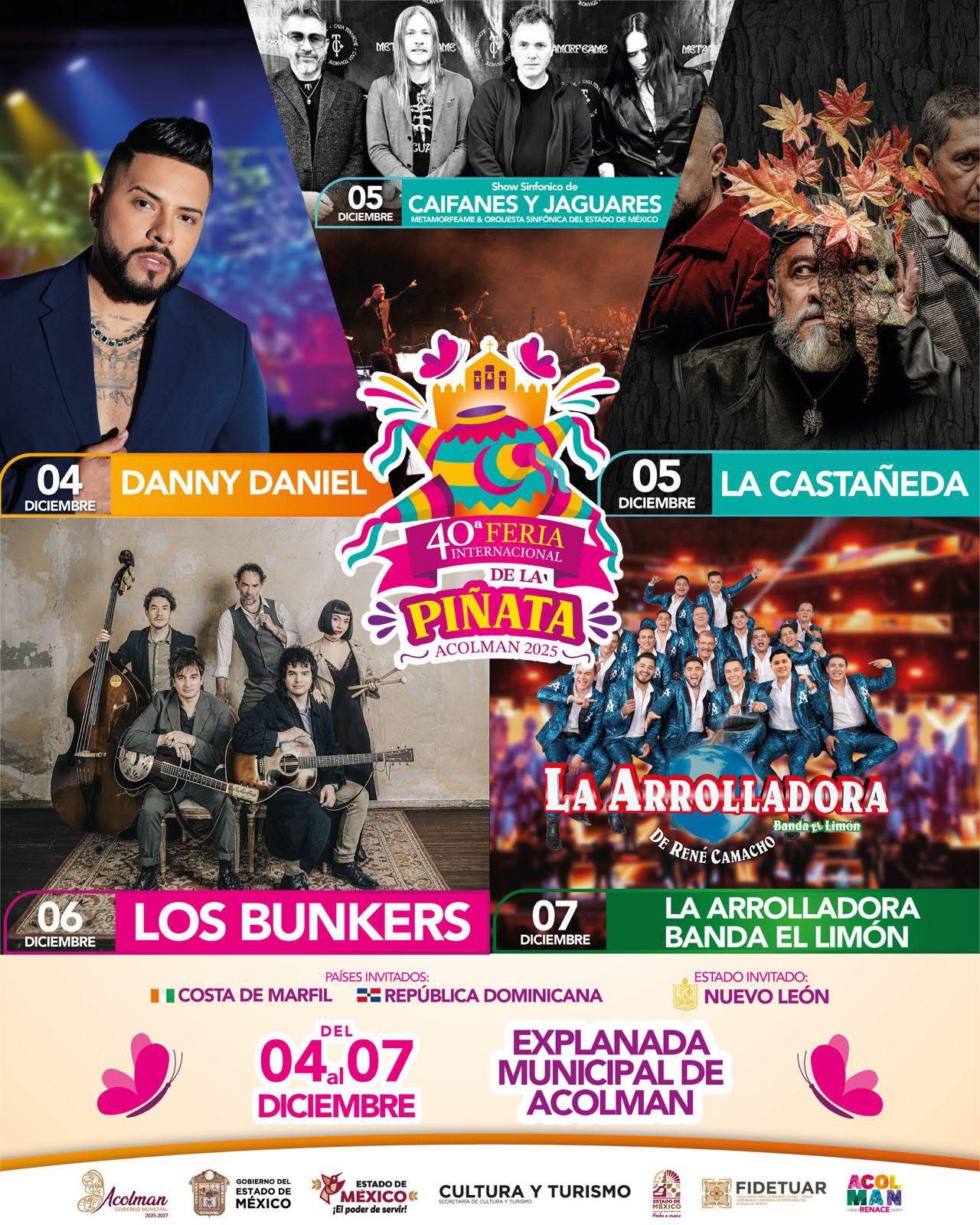 Cartelera estelar - Feria Internacional de la Piñata Acolman 2025