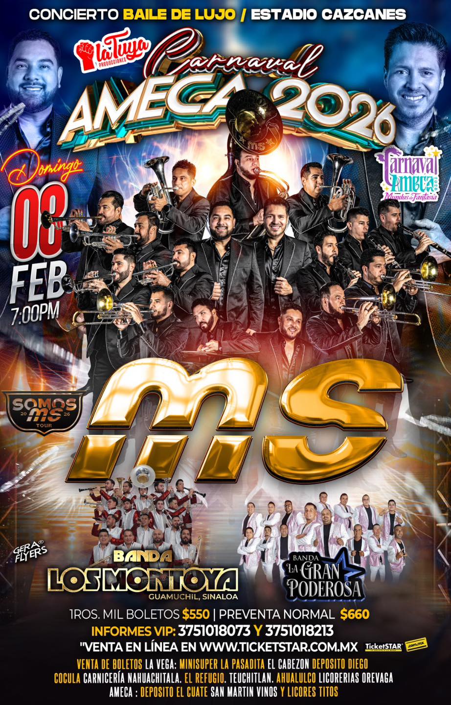 Banda MS en el Carnaval Ameca 2026
