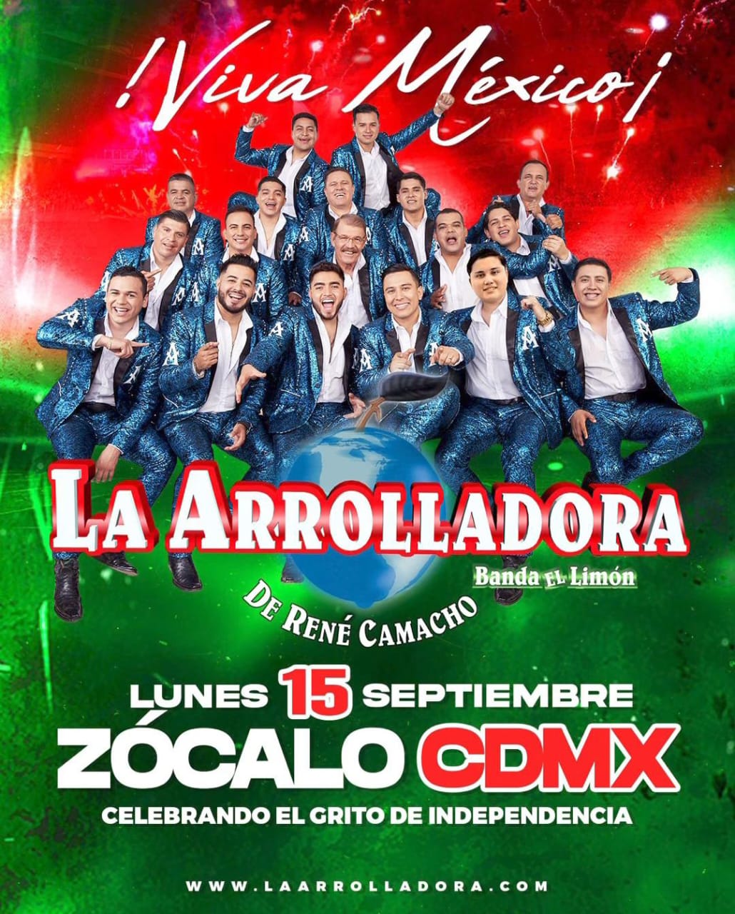 Arrolladora en el Grito de Independencia 2025 en el Zócalo, CDMX