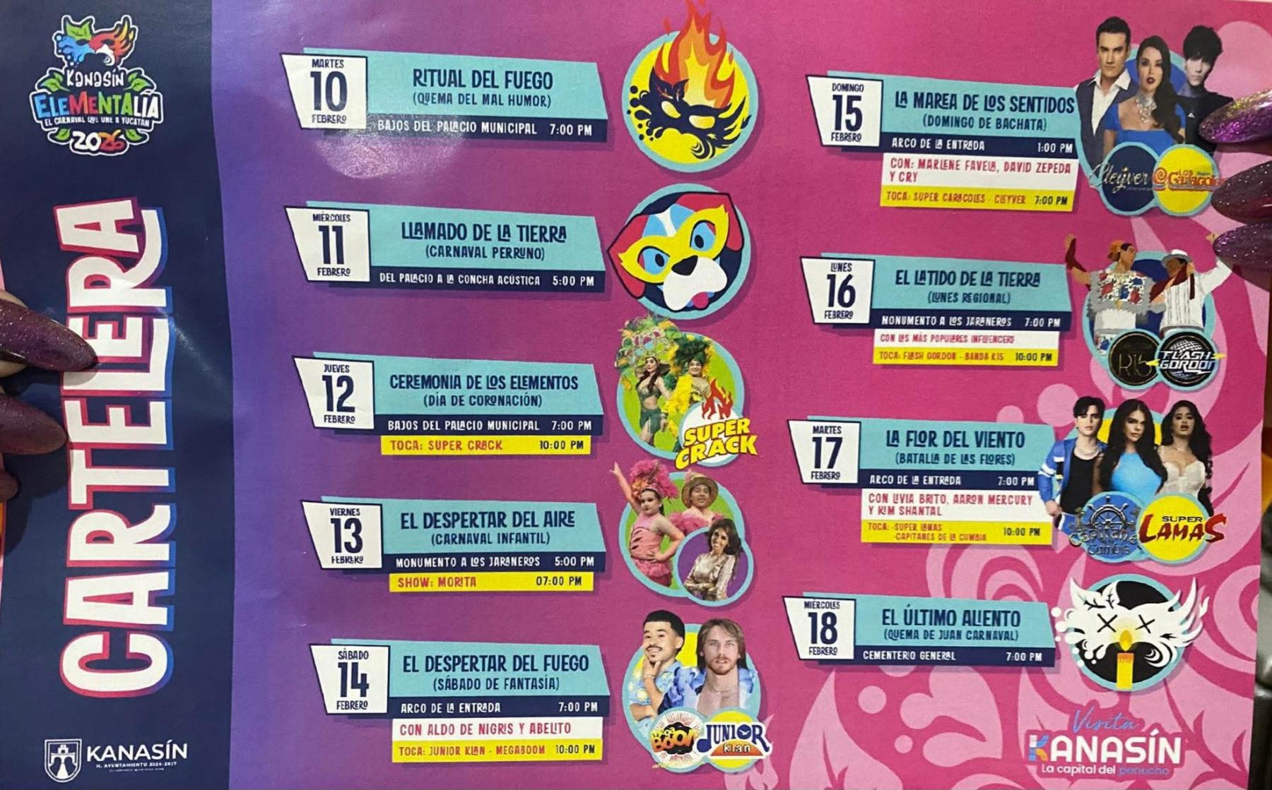 Programa Carnaval Kanasín 2026