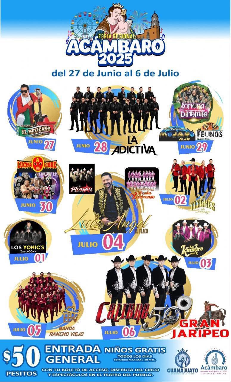 Cartelera - Feria Regional Acámbaro 2025