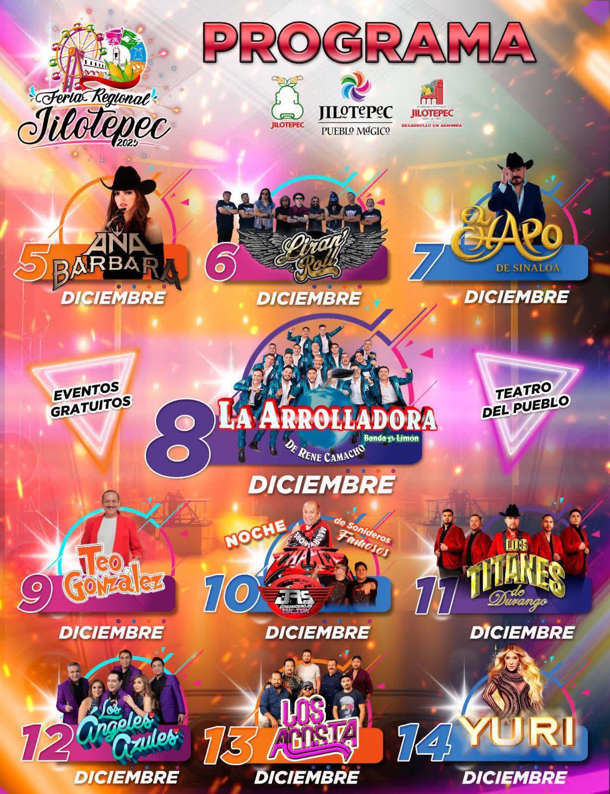 Cartelera Feria Regional Jilotepec 2025