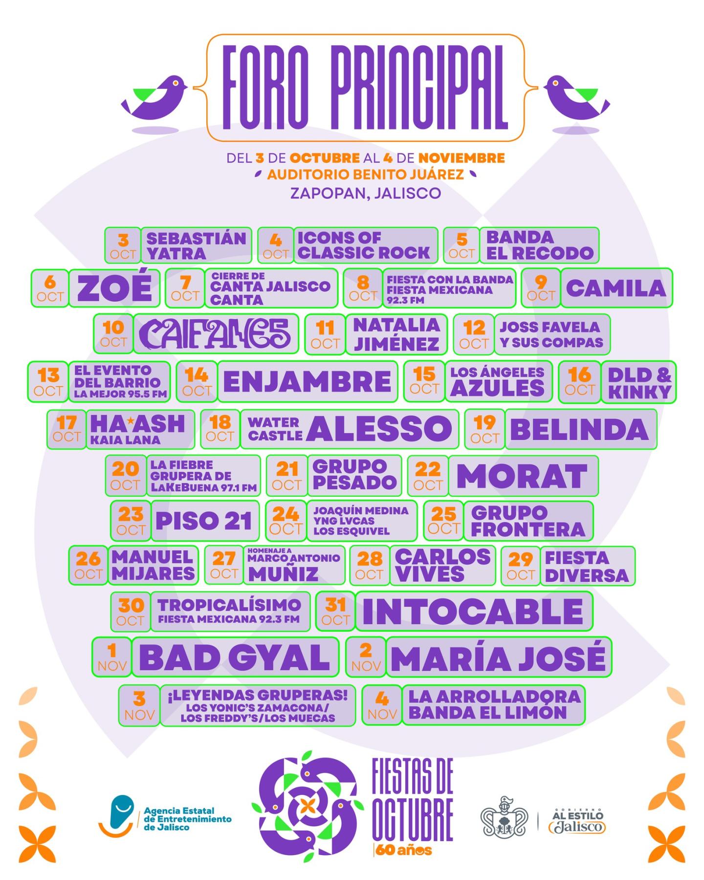 Foro Principal Fiestas de Octubre 2025