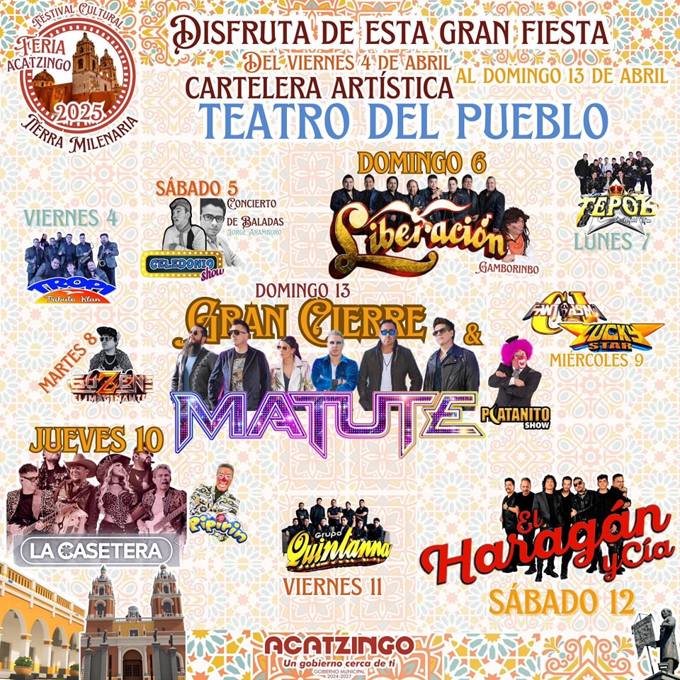 Cartelera Feria Acatzingo 2025