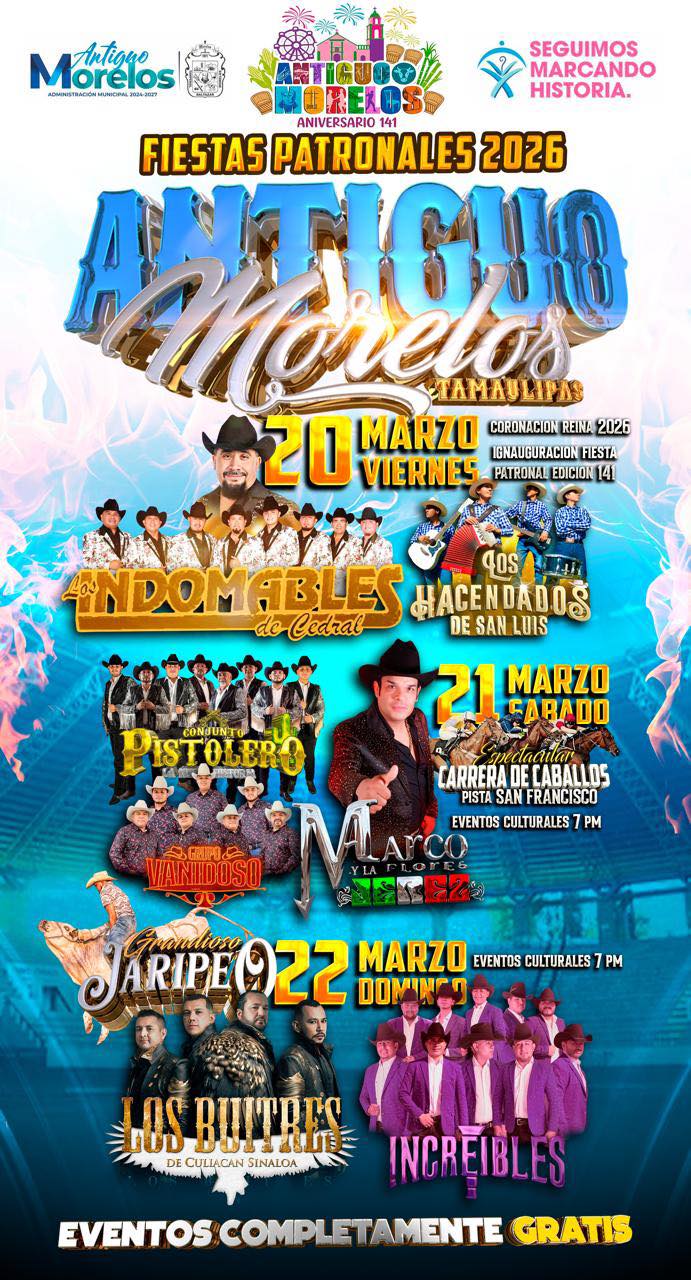 Elenco Feria Antiguo Morelos 2026