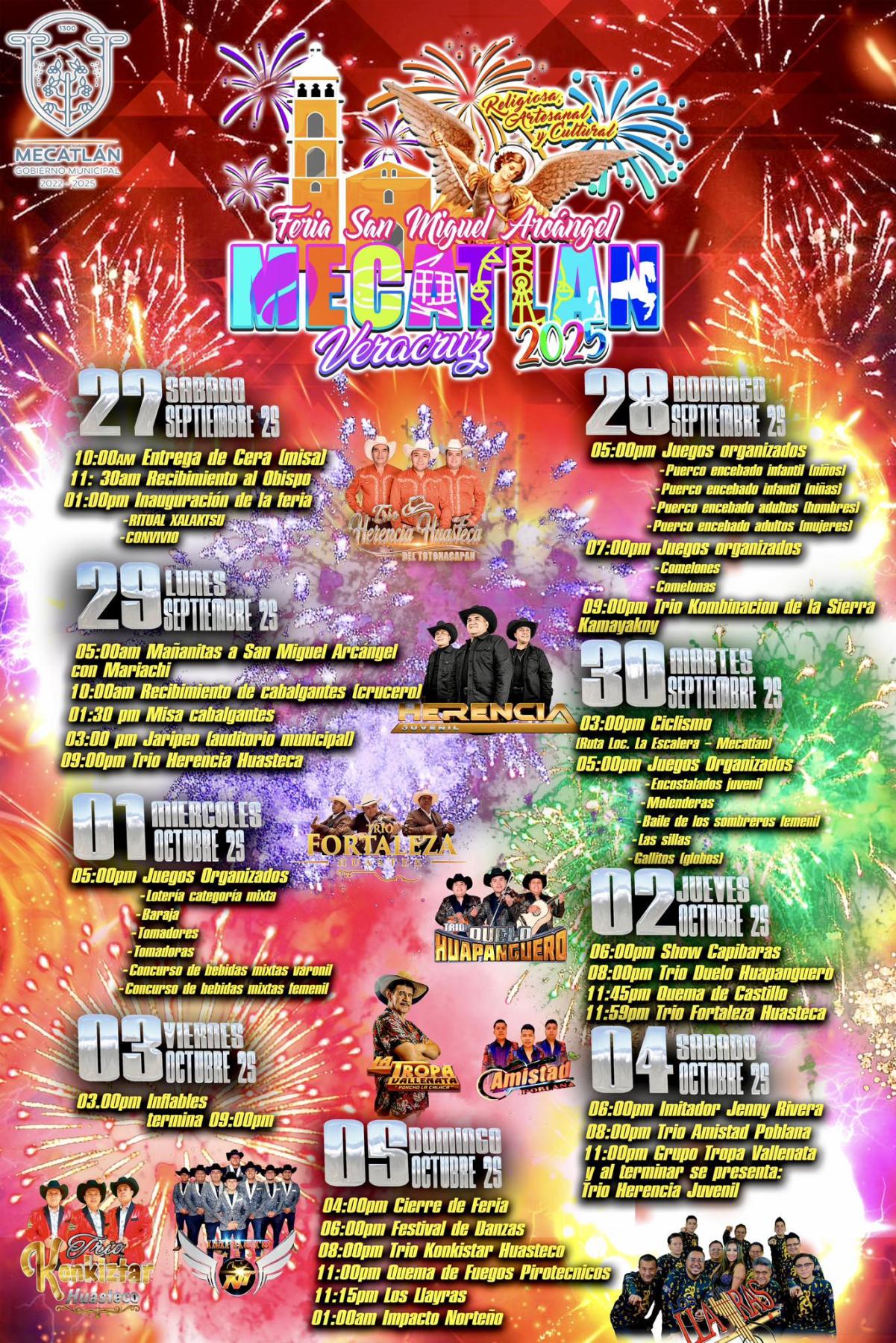 Programa Feria San Miguel Mecatlán 2025