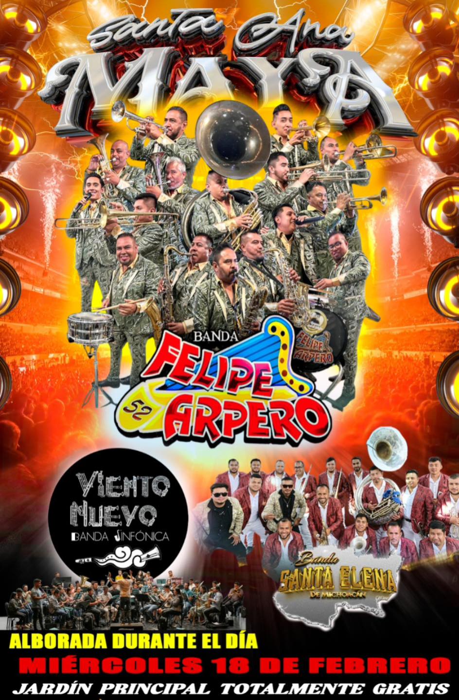 Cartelera Feria Santa Ana Maya 2026