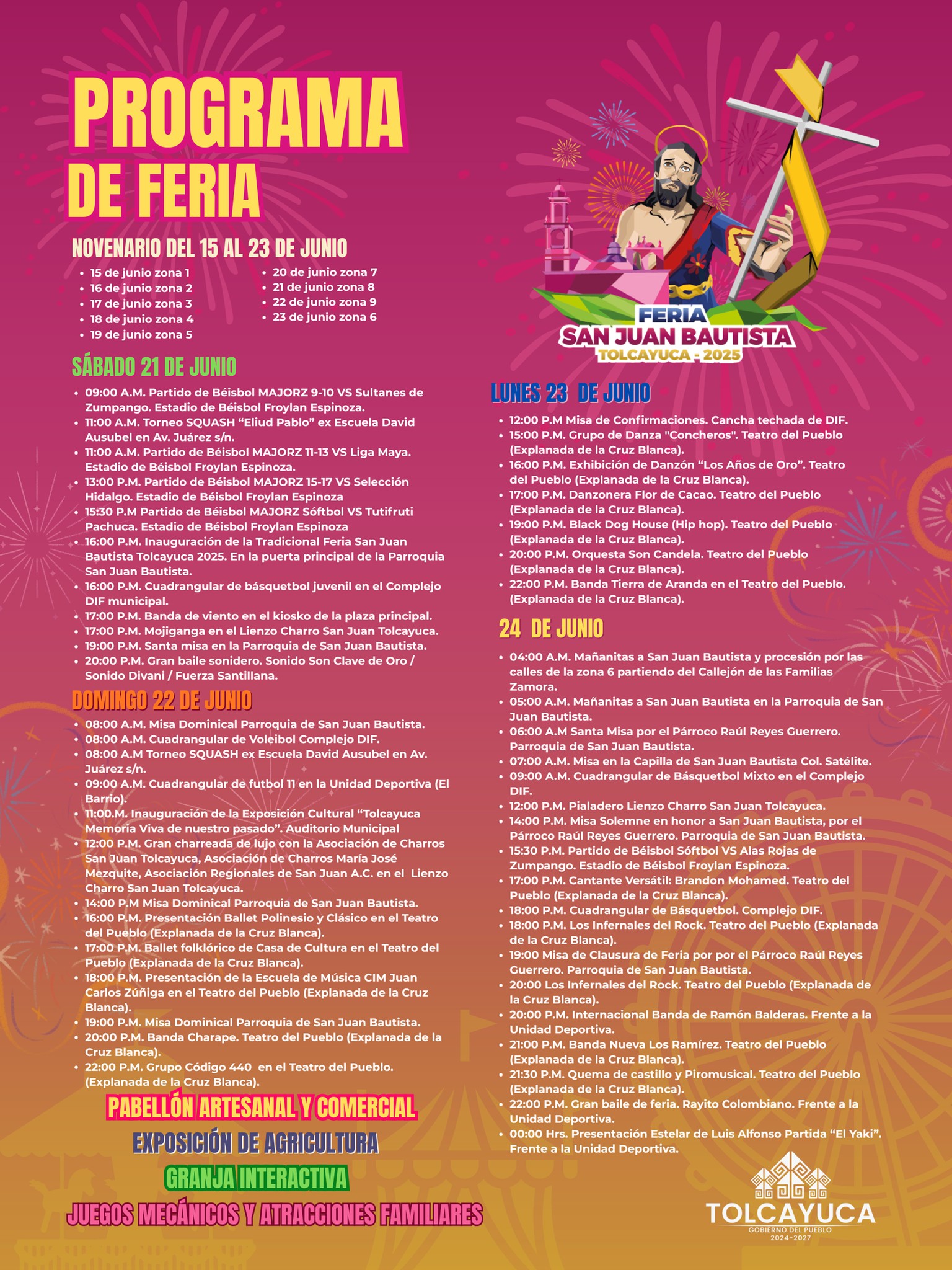 Programa - Feria Tolcayuca 2025