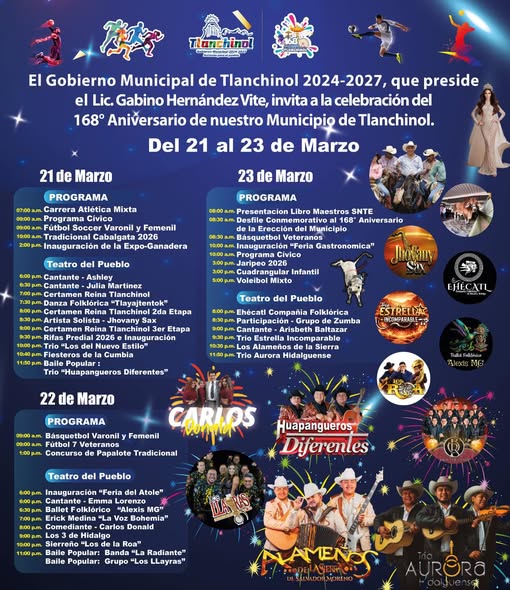 Programa de la Feria Tlanchinol 2026