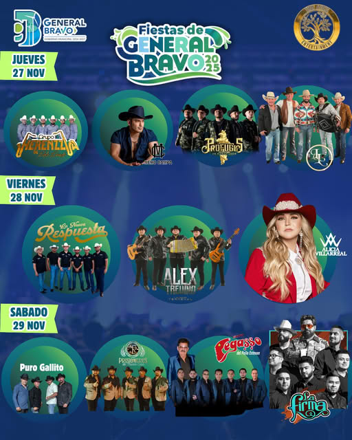 Elenco Feria General Bravo 2025