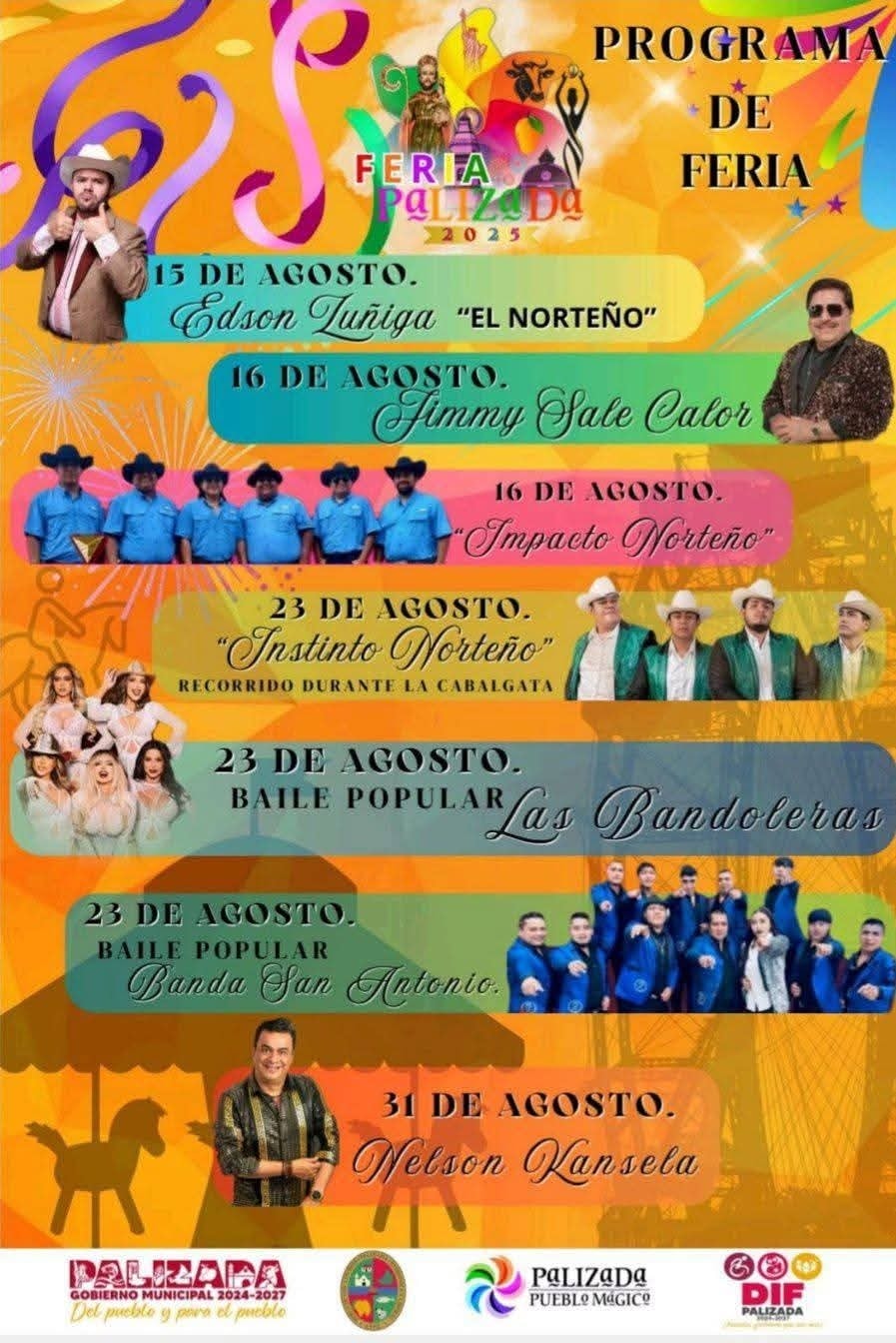 Elenco Feria Palizada 2025